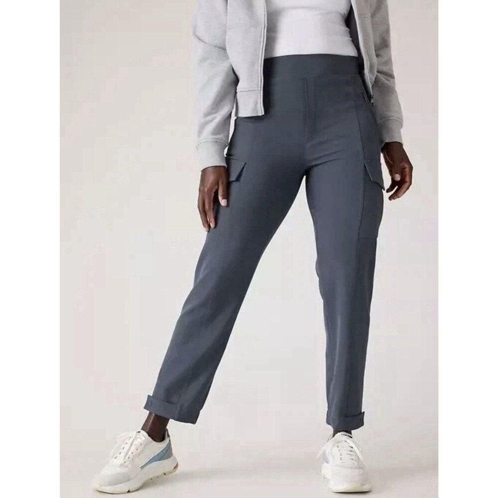 Athleta Womens Endless High Rise Cargo Pant Granite Blue NWOT $129 size 0/P